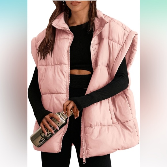 Jackets & Blazers - Pink Puffer Vest